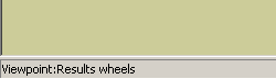 the current viewpoint is displayed on the status bar