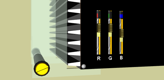 the colour settings levers