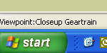 the current viewpoint is displayed on the status bar