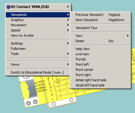 the Viewpoints in the context menu